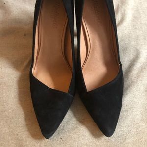Madewell Mira black suede heel size 10